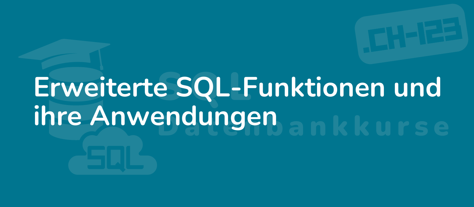 high resolution image showcasing advanced sql functions with their practical applications against a sleek dark background in vibrant colors
