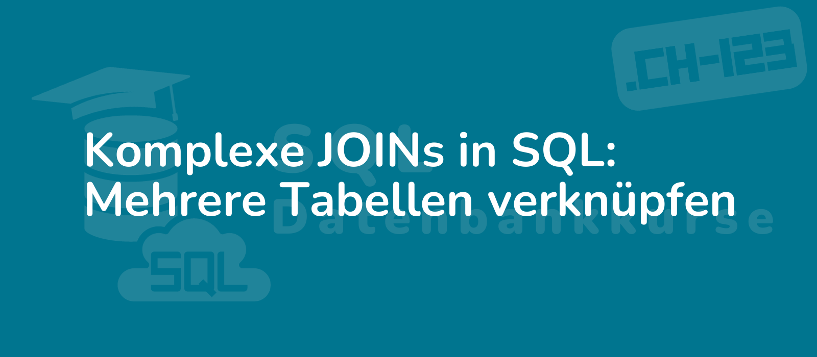 detailed illustration of a computer screen displaying complex sql joins connecting multiple tables with a sophisticated design and vibrant colors