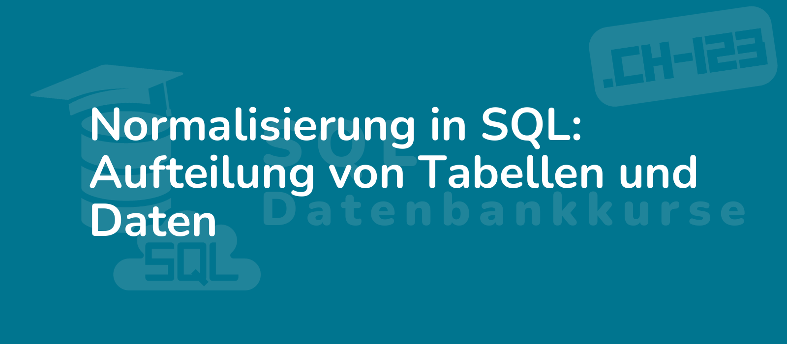 clean and minimalistic representation of sql normalization with table division and data organization depicting efficiency and structure